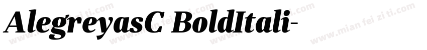 AlegreyasC BoldItali字体转换